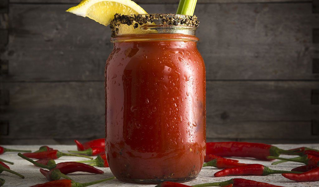 Bloody Mary With Truffle Salt Rim
