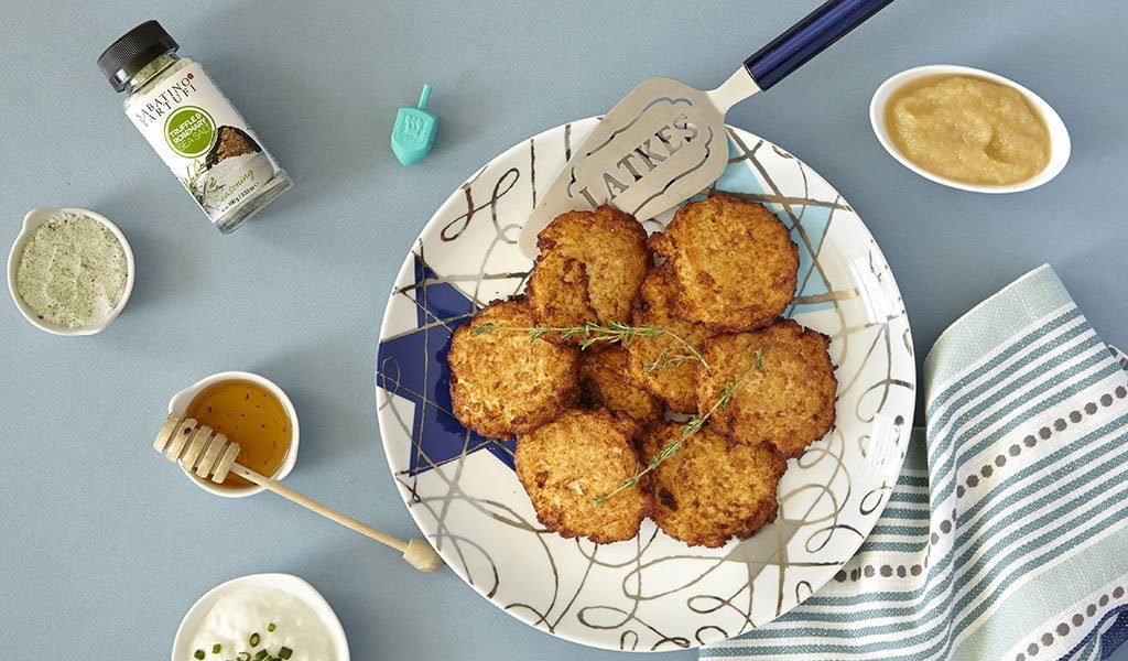 Latkes Served with Truffle Dips