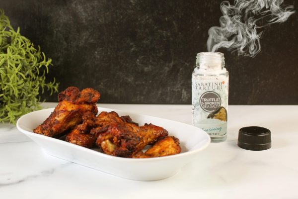 smoked truffle salt with chicken wing