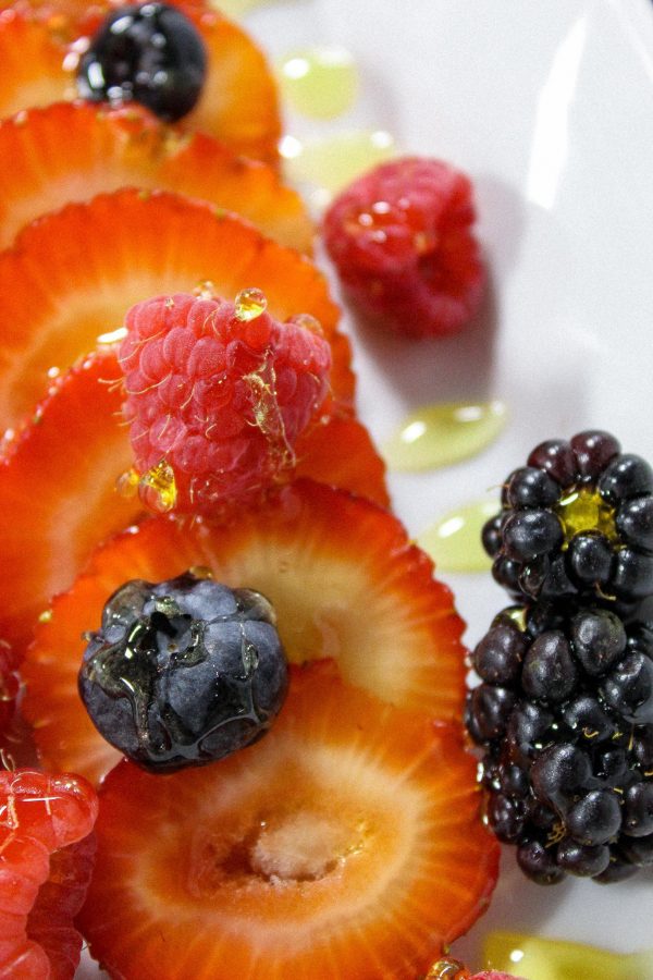 truffle drizzle dessert berries